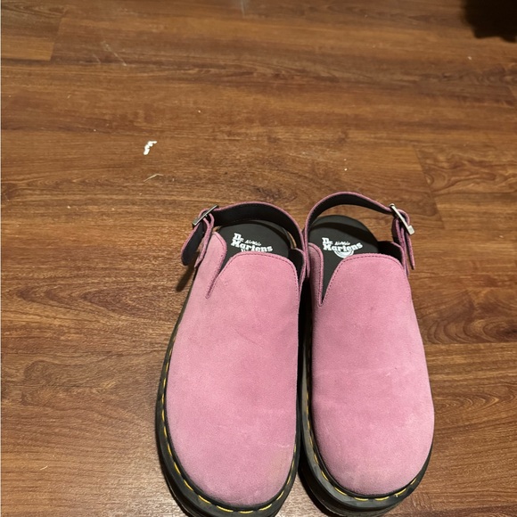 Pink suede Doc Marten Mules/Clogs - Picture 3 of 4